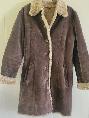 Wilson's Leather Penny Lane Vintage Brown Coat Size Medium